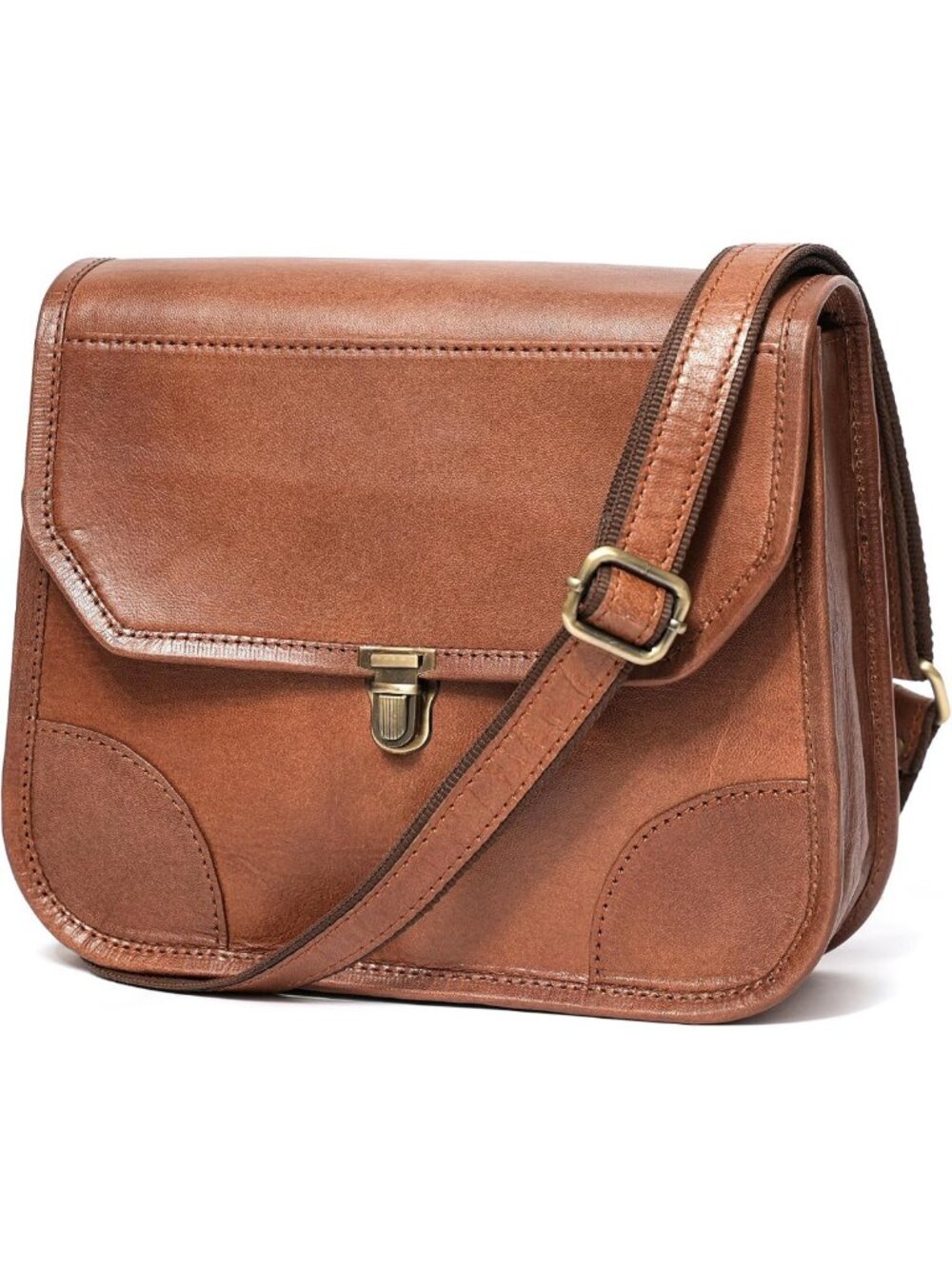 Stylish Genuine Leather Crossbody Satchel Bag for Women - Chic & Versatile